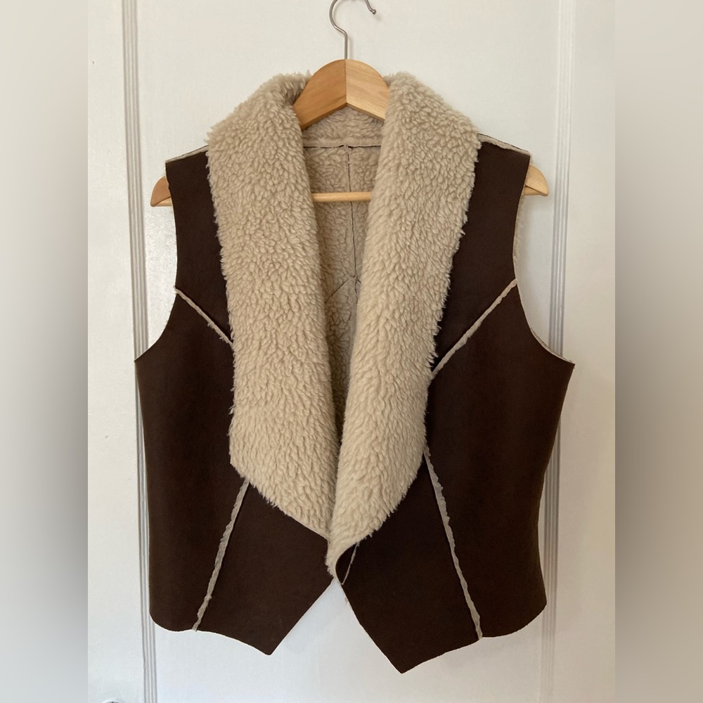 Shearling Vest, Vintage, unbranded